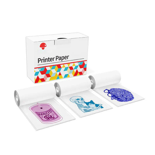 thermanote thermal paper red green blue on white